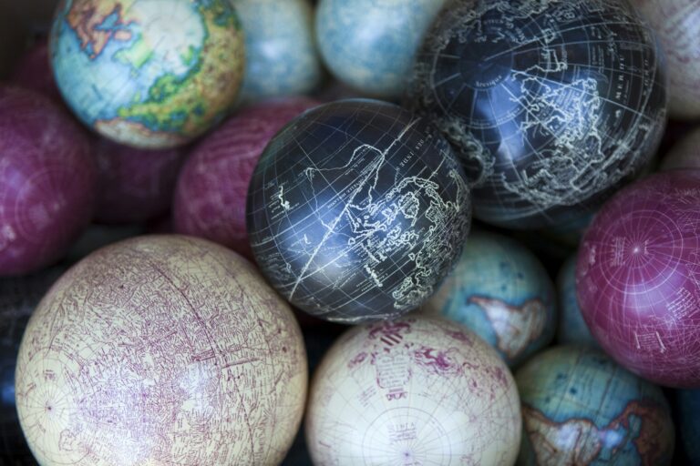 Background of globes