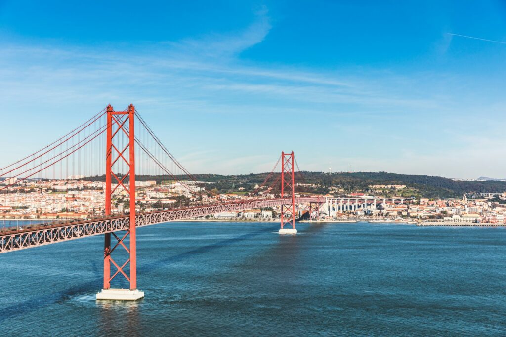 Lisbon, 25 de Abril bridge in Lisboa, Portugal
