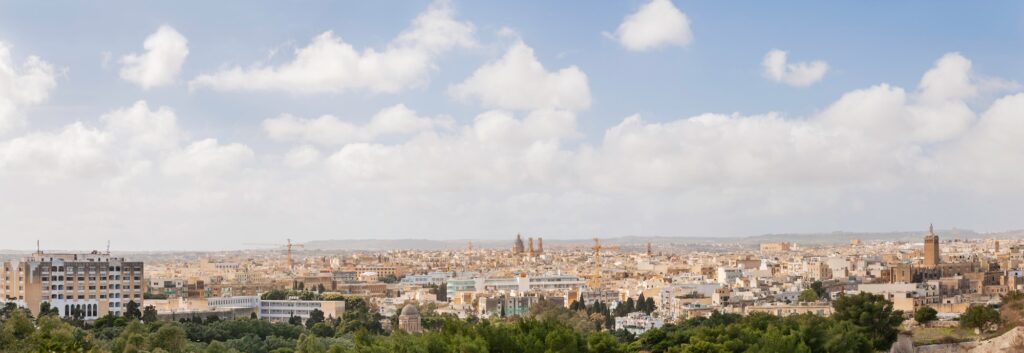 Panorama of Valletta, capital of Malta.
